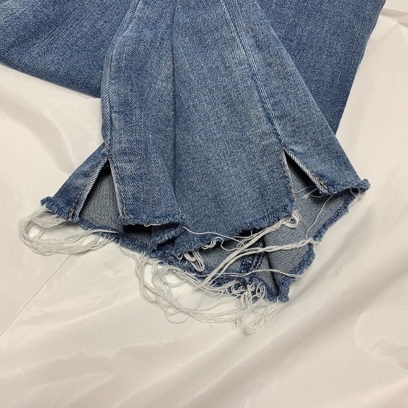 WOMEN'S Democracy Blue Ab Technology Straight Leg Unfinished Cuff Jeans SIze 4 - Picture 8 of 13